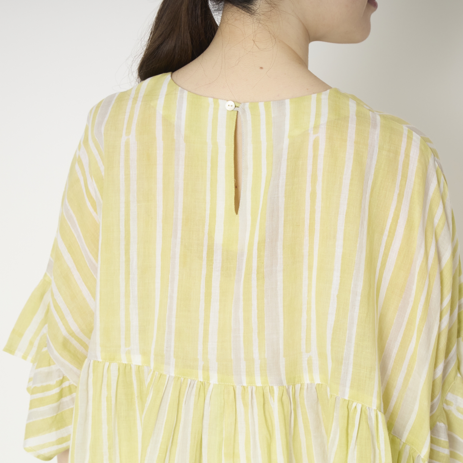 Kilka×kapuwa/風が通るカディーコットンブラウス STRIPE